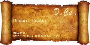Drobni Csaba névjegykártya
