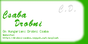 csaba drobni business card